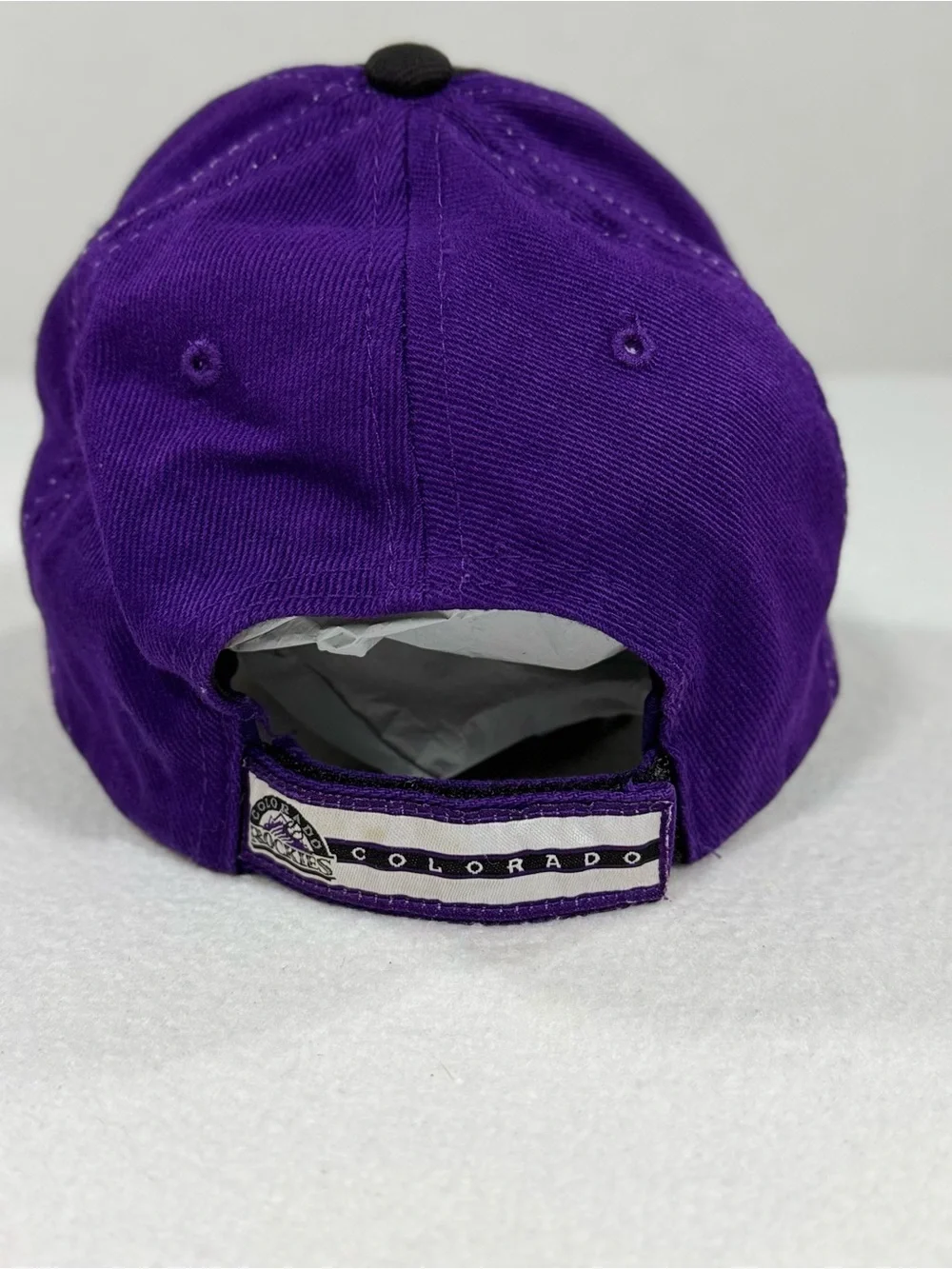 '47 Colorado Rockies MLB Baseball Youth Adjustable Cap Hat Black Purple Big Logo
